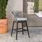 Armen Living Tutti Frutti Indoor Outdoor Bar Height Bar Stool in Black Brushed Eucalyptus Wood with Gray Rope LCTFBAGRBL30 - alternate 10